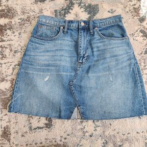 Madewell Blue Denim Mini Skirt